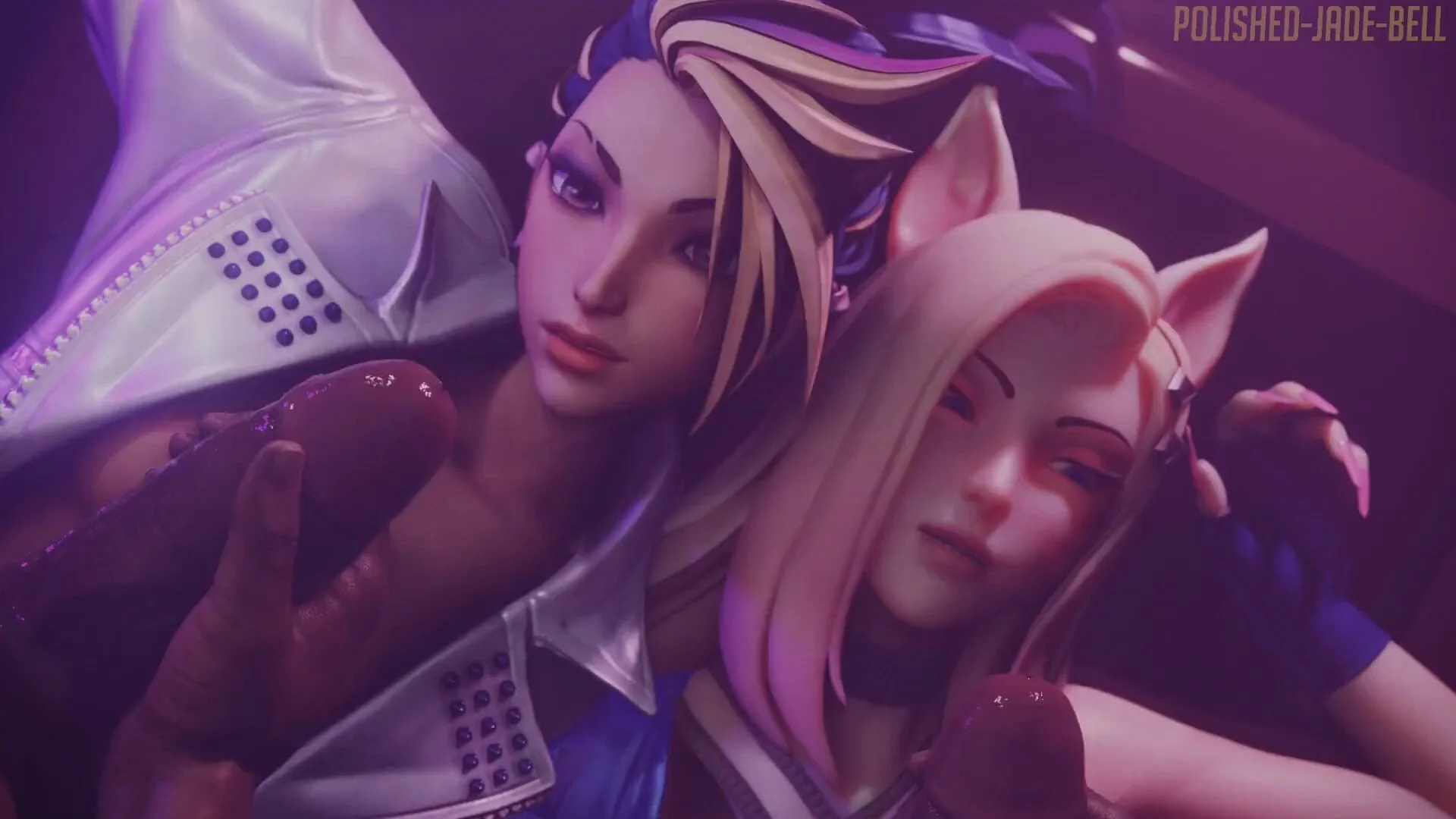 KDA Sluts Akali & Ahri receving a full Facial [Bell_NSFW] Hentai