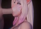 [Kittyyevil] KDA Ahri Doll Slut Blowjob
